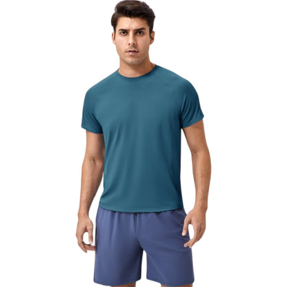 Anna-Kaci Active Men's Classic Crew Neck Active T-Shirt with Lightweight Quick-Dry Fabric for Performance Comfort
