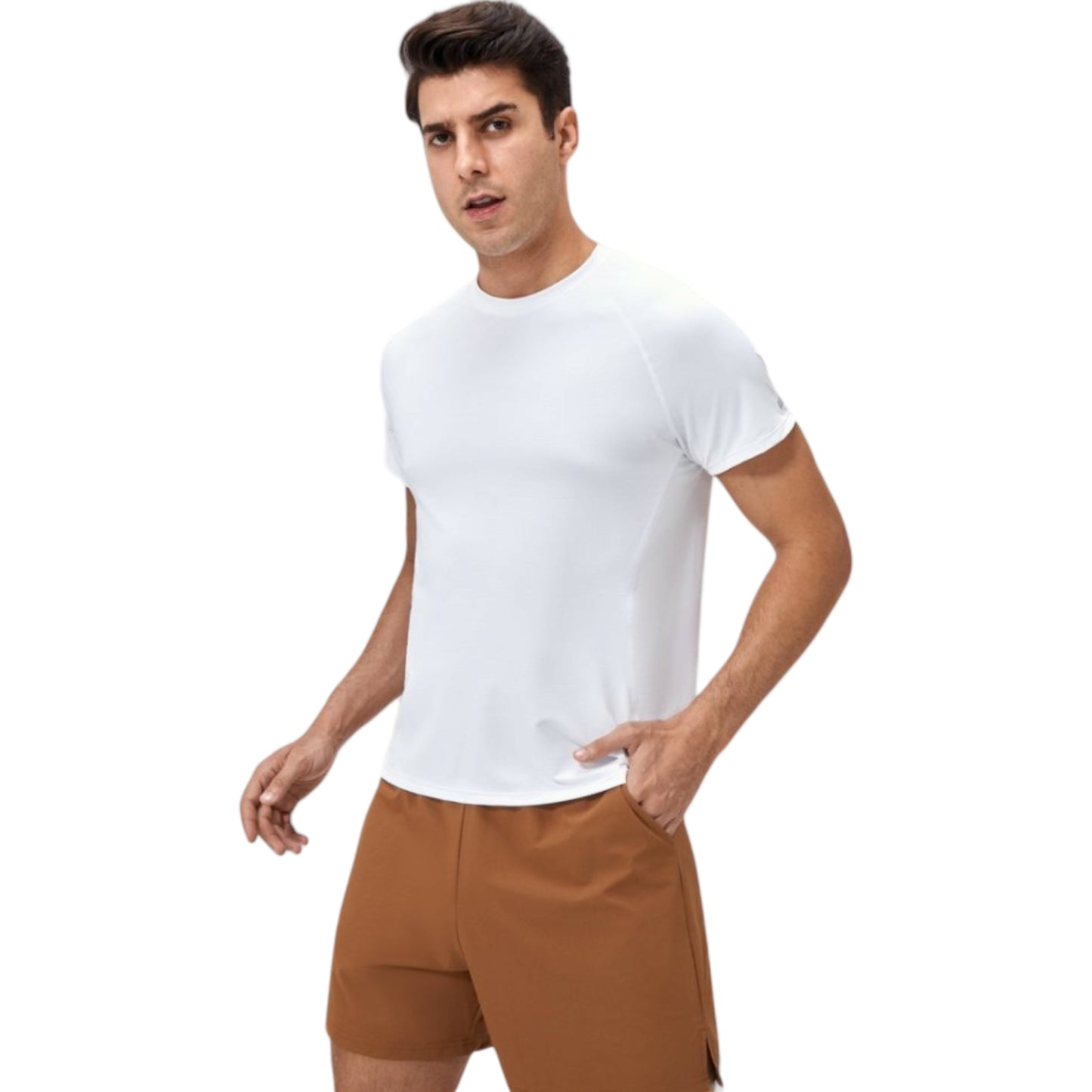 Anna-Kaci Active Men's Classic Crew Neck Active T-Shirt with Lightweight Quick-Dry Fabric for Performance Comfort