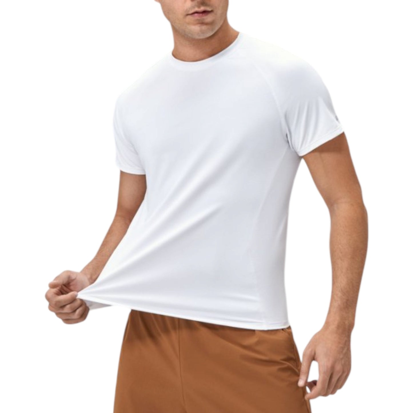 Anna-Kaci Active Men's Classic Crew Neck Active T-Shirt with Lightweight Quick-Dry Fabric for Performance Comfort