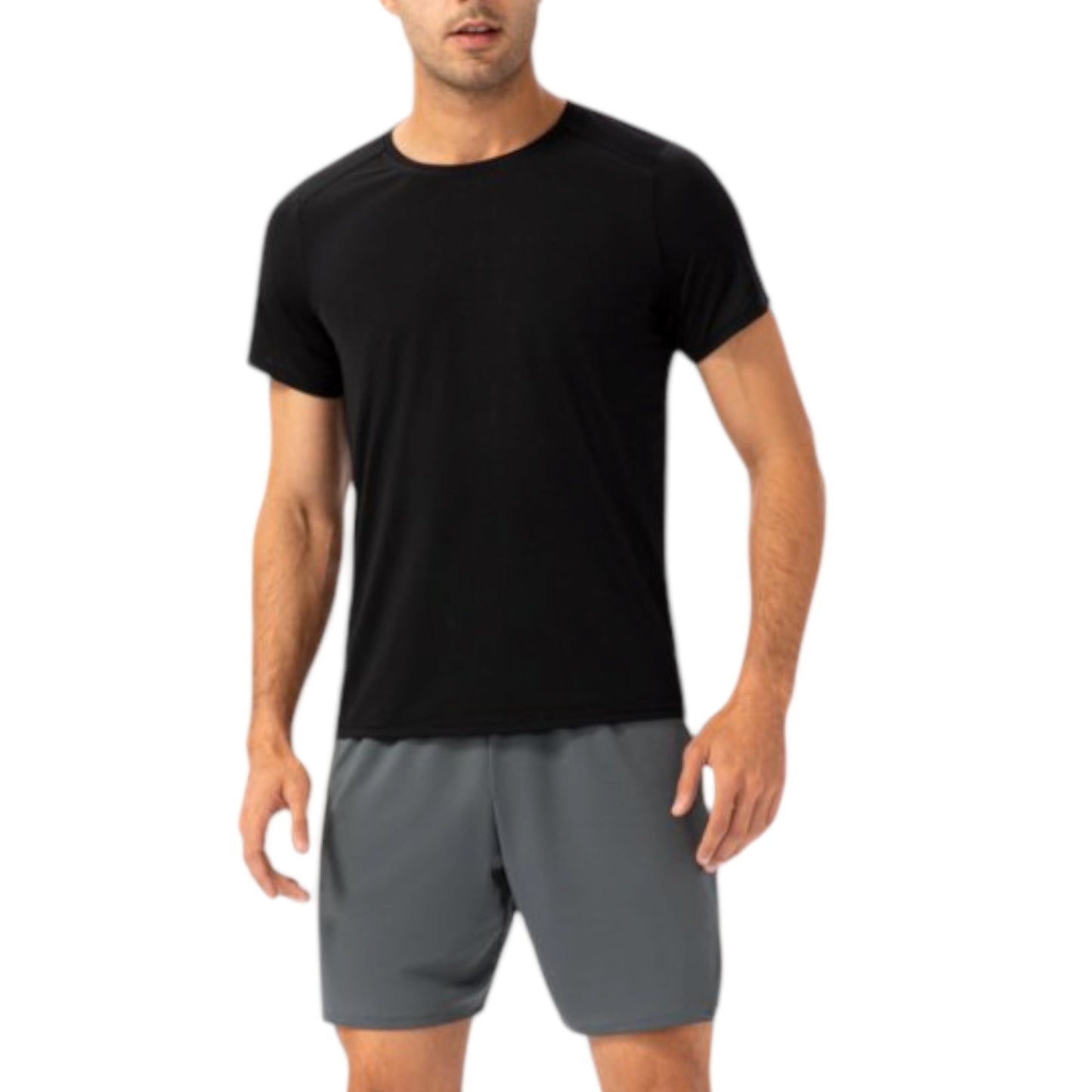 Anna-Kaci Active Men's Lightweight Crew Neck Short Sleeve Active T-Shirt with Breathable Stretch Fabric for Sports and Training