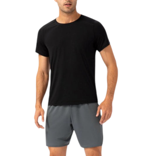 Anna-Kaci Active Men's Lightweight Crew Neck Short Sleeve Active T-Shirt with Breathable Stretch Fabric for Sports and Training