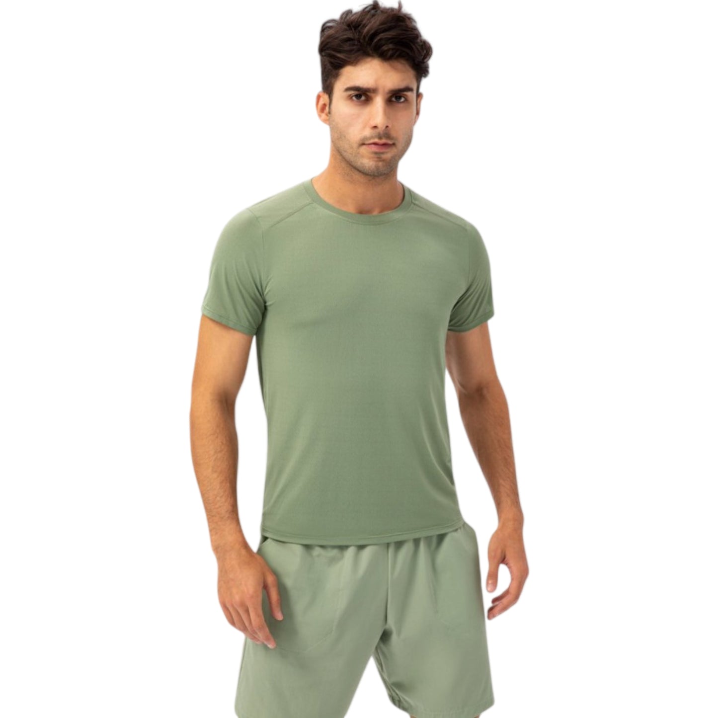 Anna-Kaci Active Men's Lightweight Crew Neck Short Sleeve Active T-Shirt with Breathable Stretch Fabric for Sports and Training