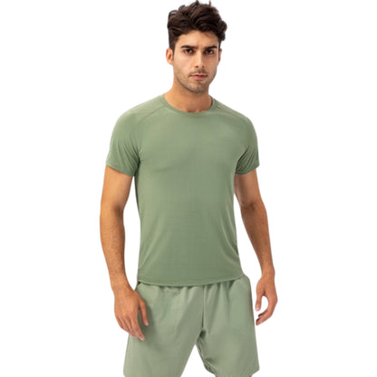 Anna-Kaci Active Men's Lightweight Crew Neck Short Sleeve Active T-Shirt with Breathable Stretch Fabric for Sports and Training