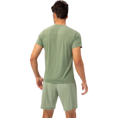 Anna-Kaci Active Men's Lightweight Crew Neck Short Sleeve Active T-Shirt with Breathable Stretch Fabric for Sports and Training