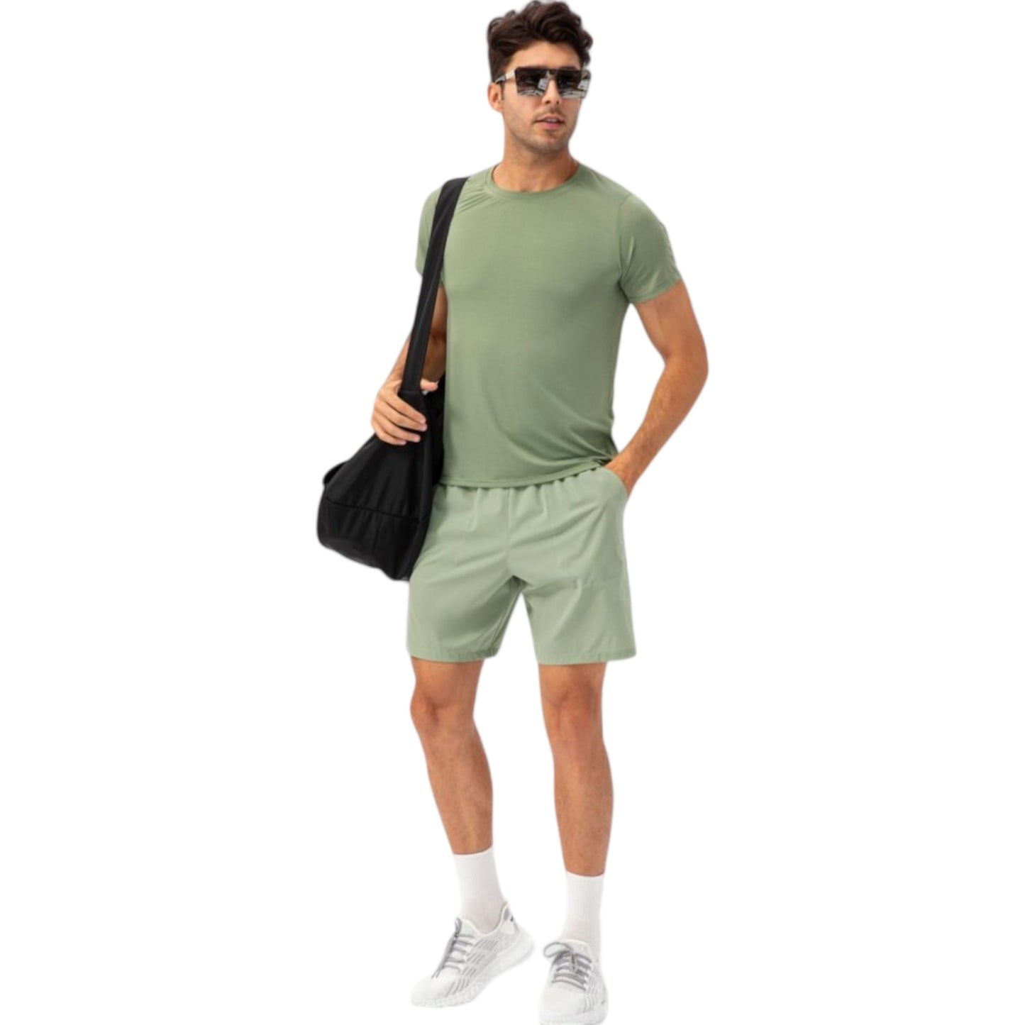 Anna-Kaci Active Men's Lightweight Crew Neck Short Sleeve Active T-Shirt with Breathable Stretch Fabric for Sports and Training