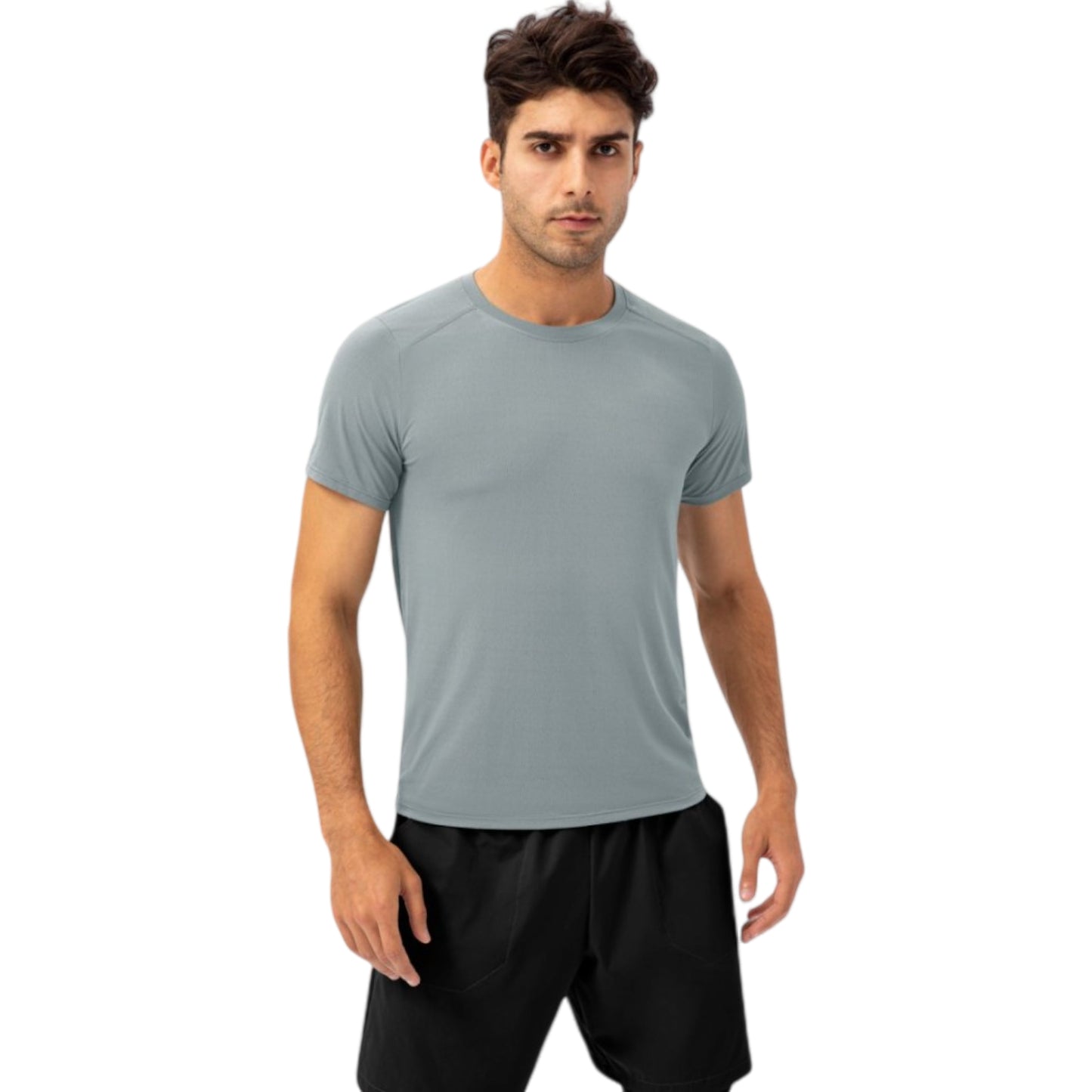 Anna-Kaci Active Men's Lightweight Crew Neck Short Sleeve Active T-Shirt with Breathable Stretch Fabric for Sports and Training