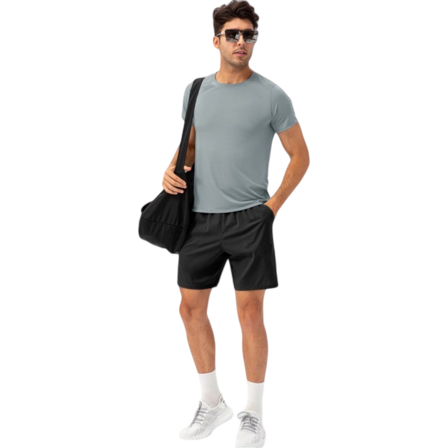 Anna-Kaci Active Men's Lightweight Crew Neck Short Sleeve Active T-Shirt with Breathable Stretch Fabric for Sports and Training