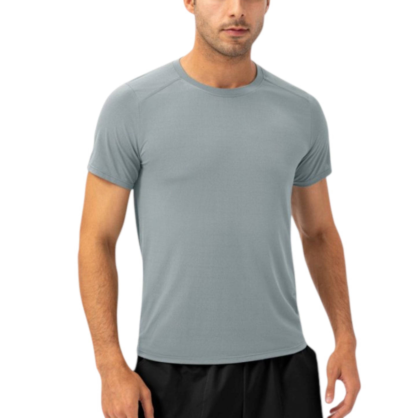 Anna-Kaci Active Men's Lightweight Crew Neck Short Sleeve Active T-Shirt with Breathable Stretch Fabric for Sports and Training