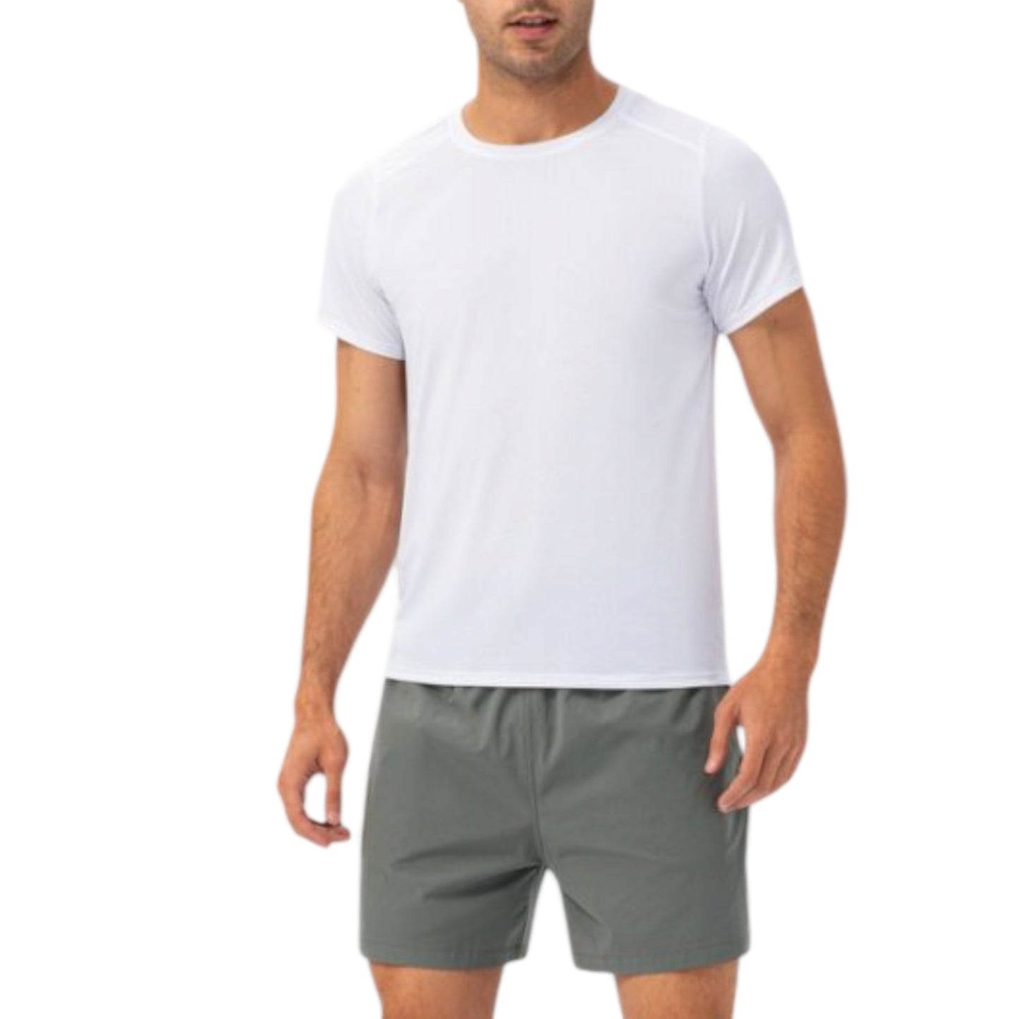 Anna-Kaci Active Men's Lightweight Crew Neck Short Sleeve Active T-Shirt with Breathable Stretch Fabric for Sports and Training