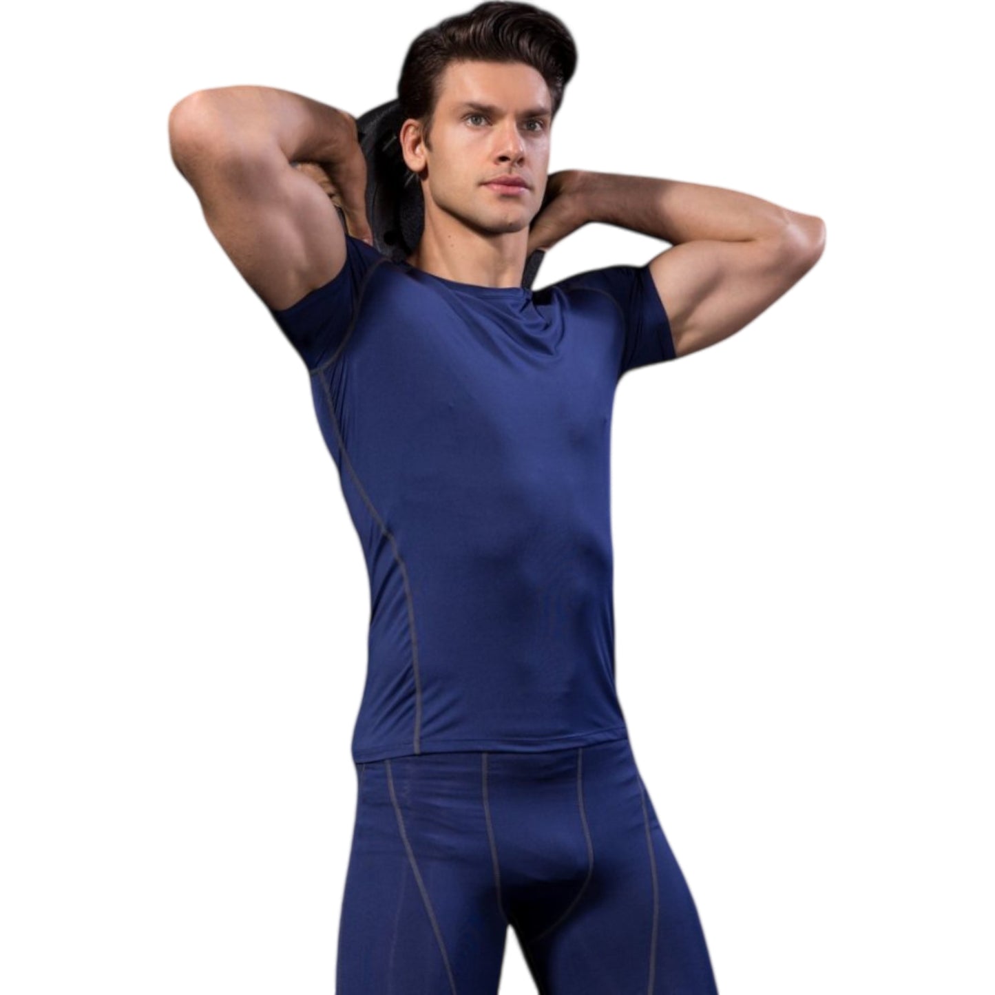 Anna-Kaci Active Men's Compression Short Sleeve Athletic T-Shirt with Moisture-Wicking Stretch Fabric for Training and Workouts