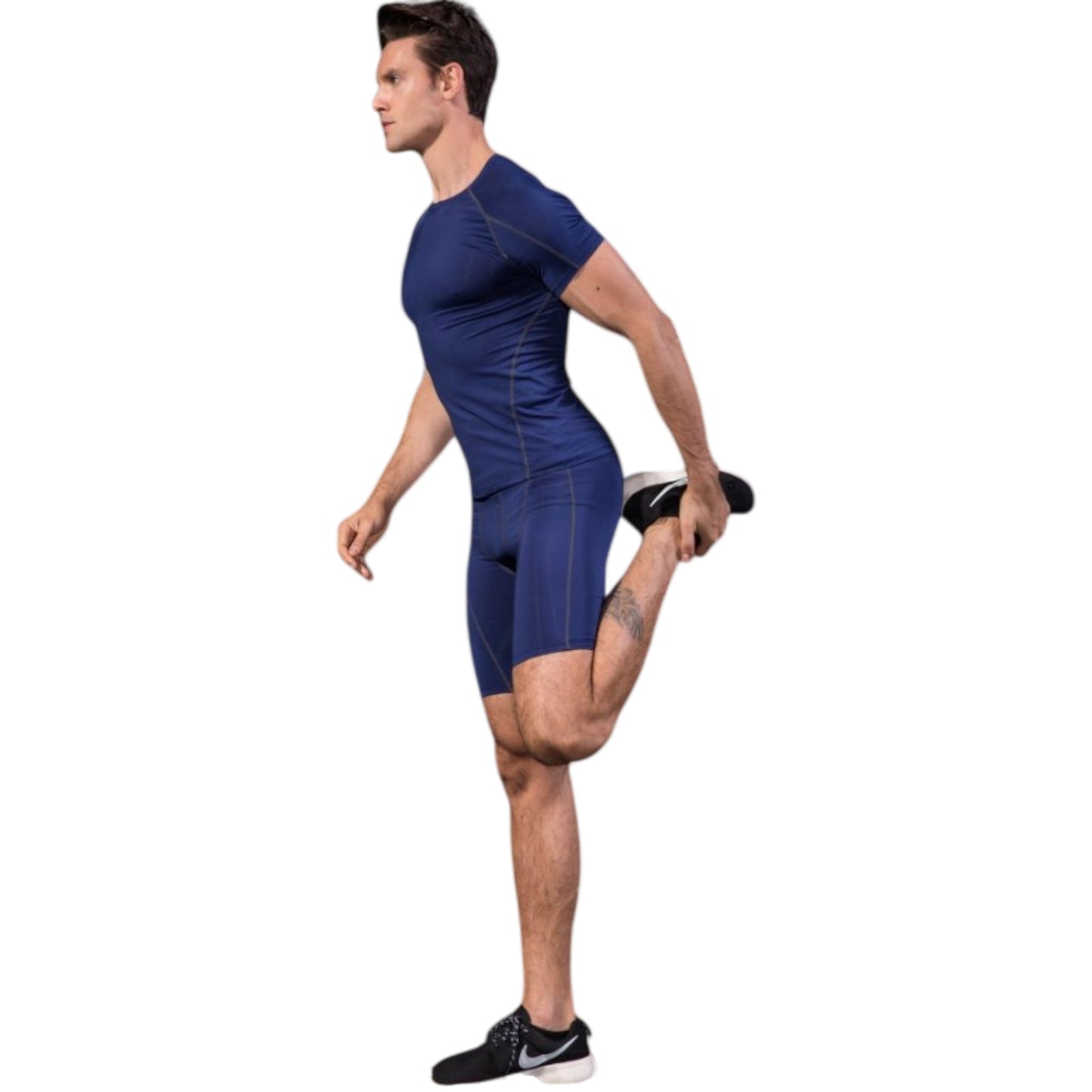 Anna-Kaci Active Men's Compression Short Sleeve Athletic T-Shirt with Moisture-Wicking Stretch Fabric for Training and Workouts