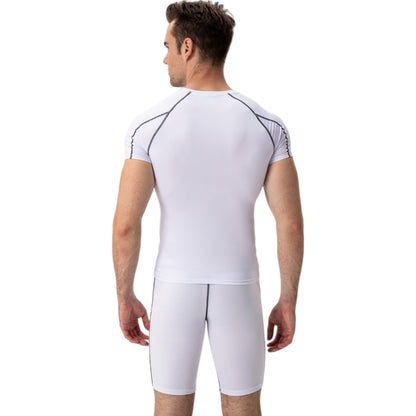 Anna-Kaci Active Men's Compression Short Sleeve Athletic T-Shirt with Moisture-Wicking Stretch Fabric for Training and Workouts