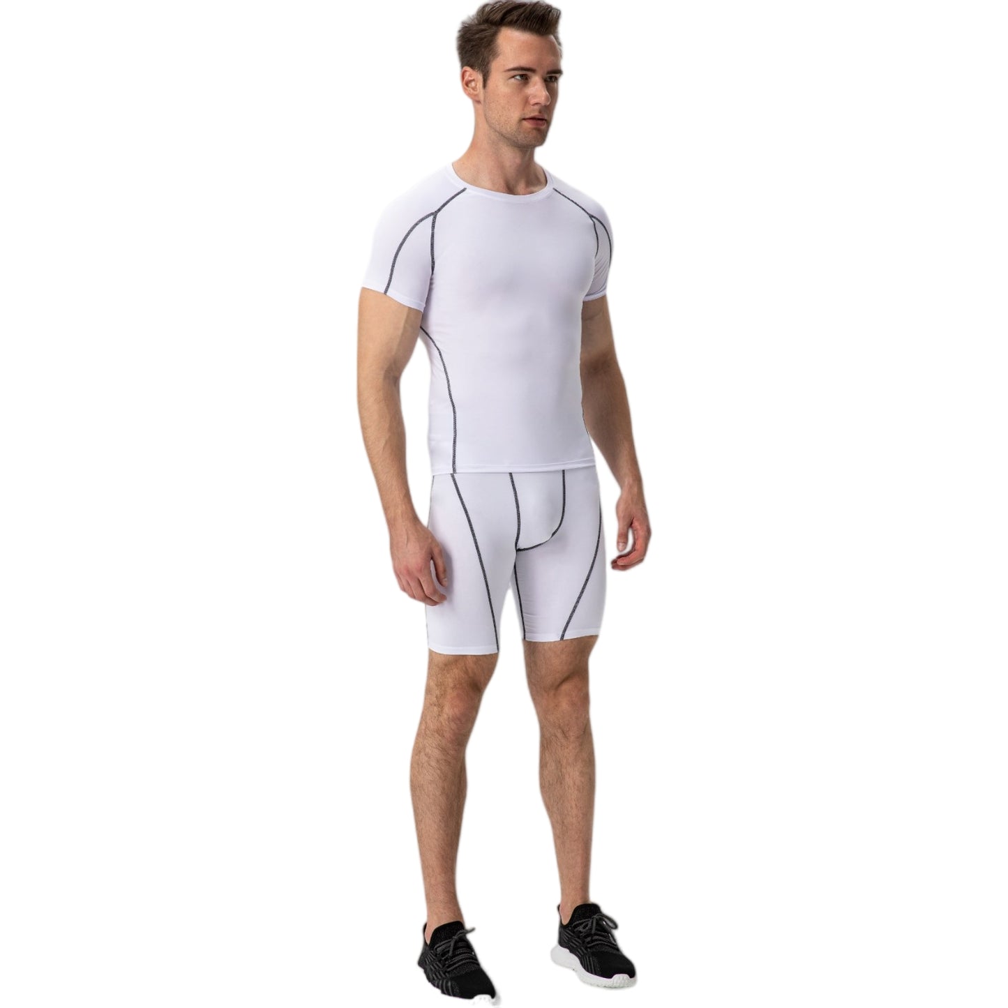 Anna-Kaci Active Men's Compression Short Sleeve Athletic T-Shirt with Moisture-Wicking Stretch Fabric for Training and Workouts