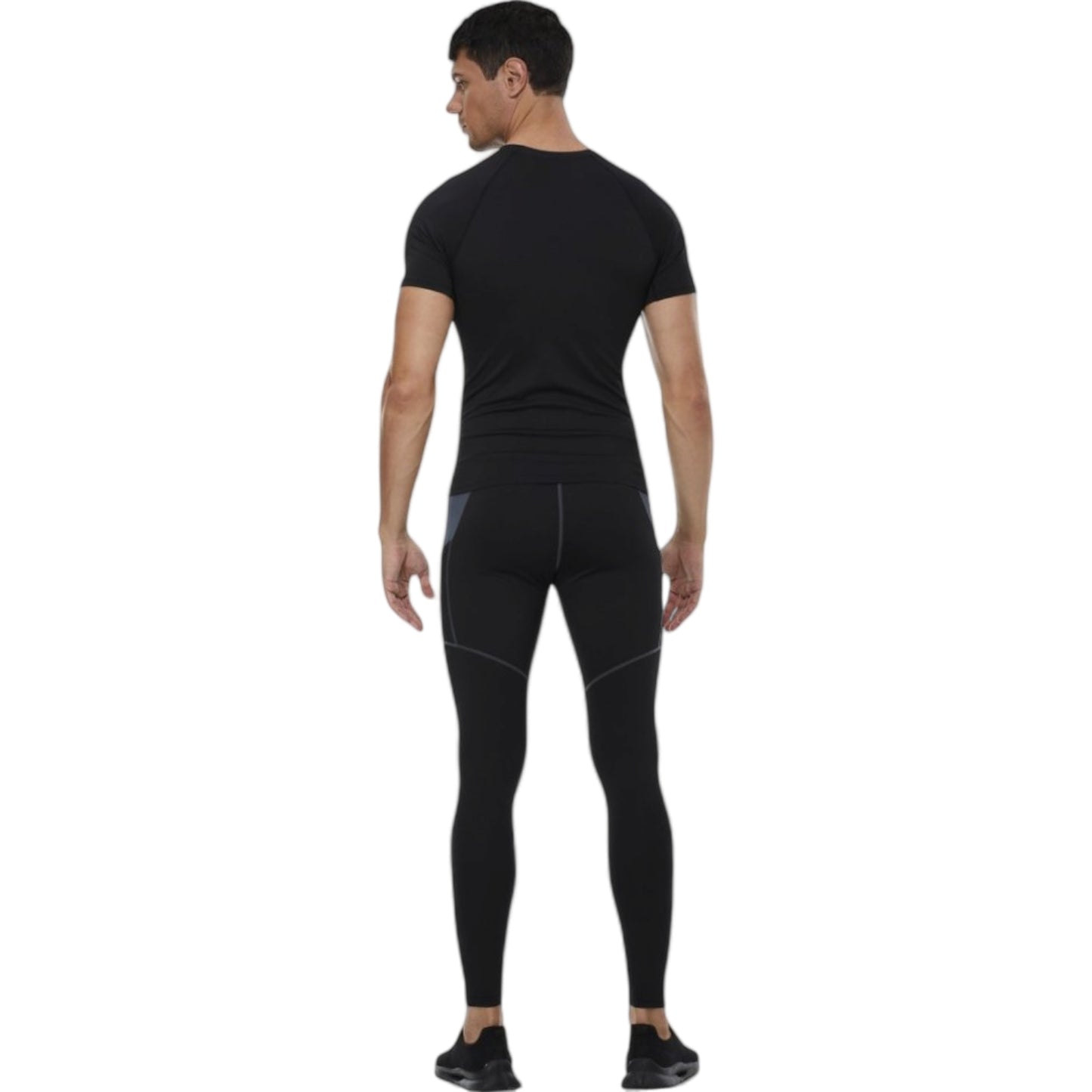 Anna-Kaci Active Men's Compression Short Sleeve T-Shirt in Stretch Heather Fabric for Performance and Training
