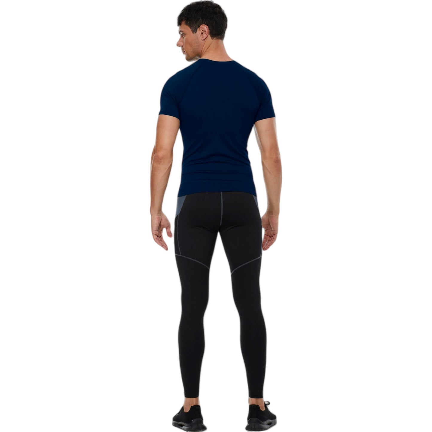Anna-Kaci Active Men's Compression Short Sleeve T-Shirt in Stretch Heather Fabric for Performance and Training