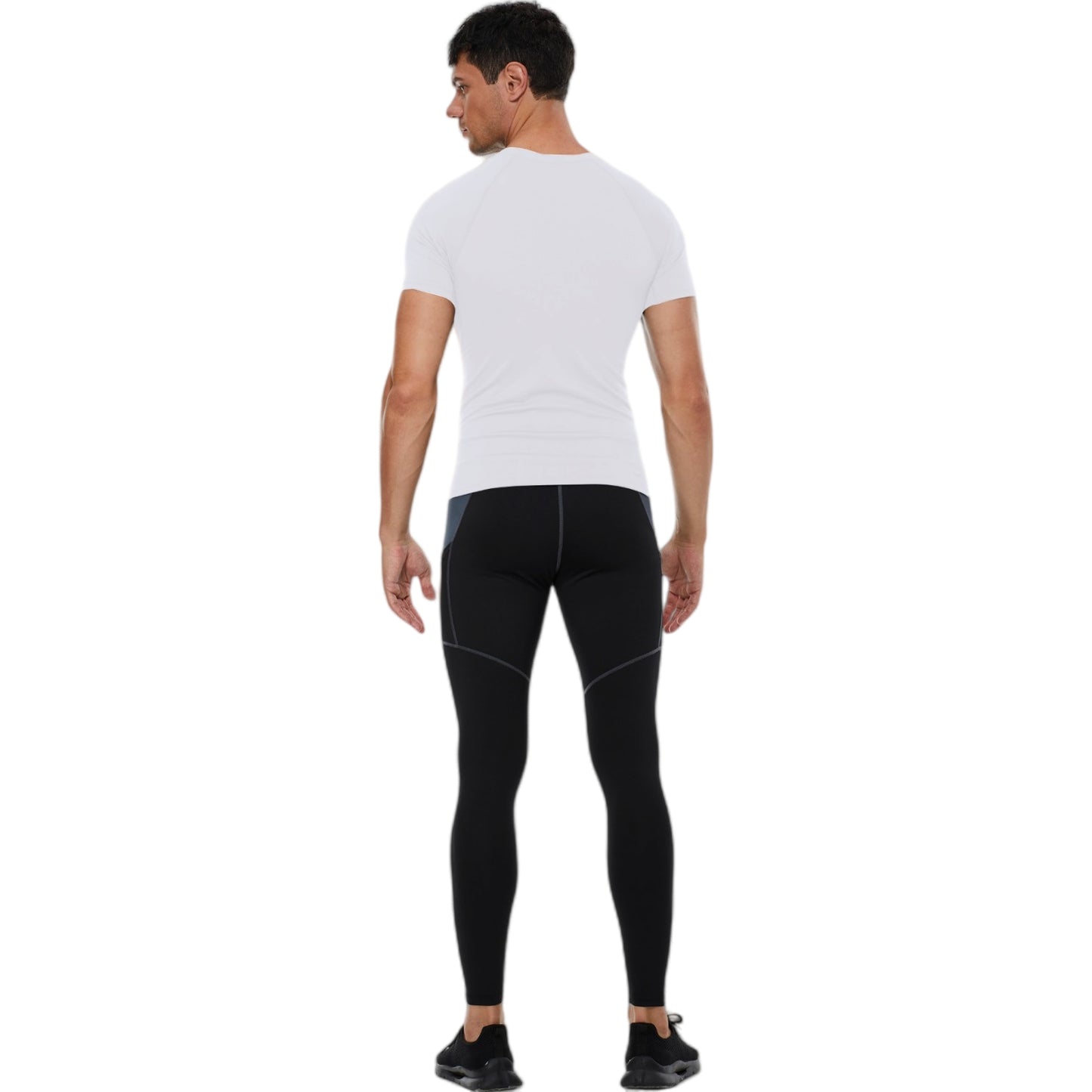 Anna-Kaci Active Men's Compression Short Sleeve T-Shirt in Stretch Heather Fabric for Performance and Training
