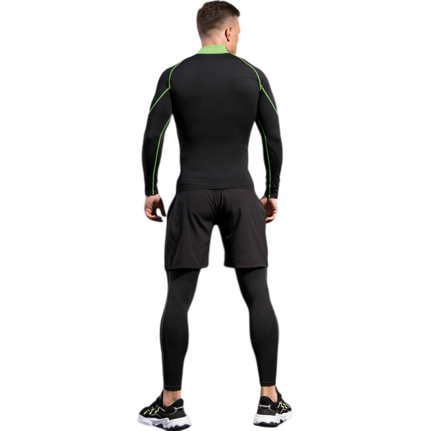 Anna-Kaci Active Men's Long Sleeve Compression Shirt with Mock Neck and Stretch Fit for Performance and Training
