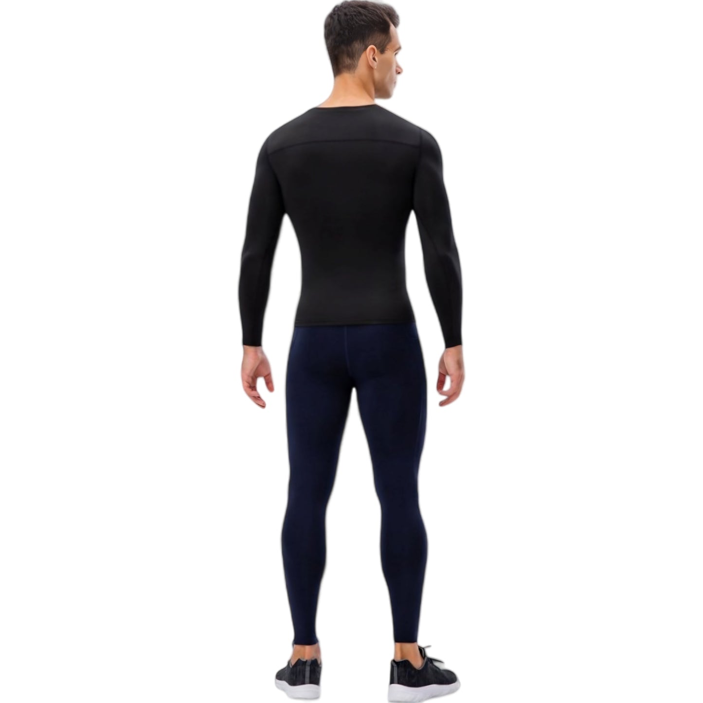 Anna-Kaci Active Men's Long Sleeve Compression Shirt with Crew Neck and Moisture-Wicking Stretch Fabric