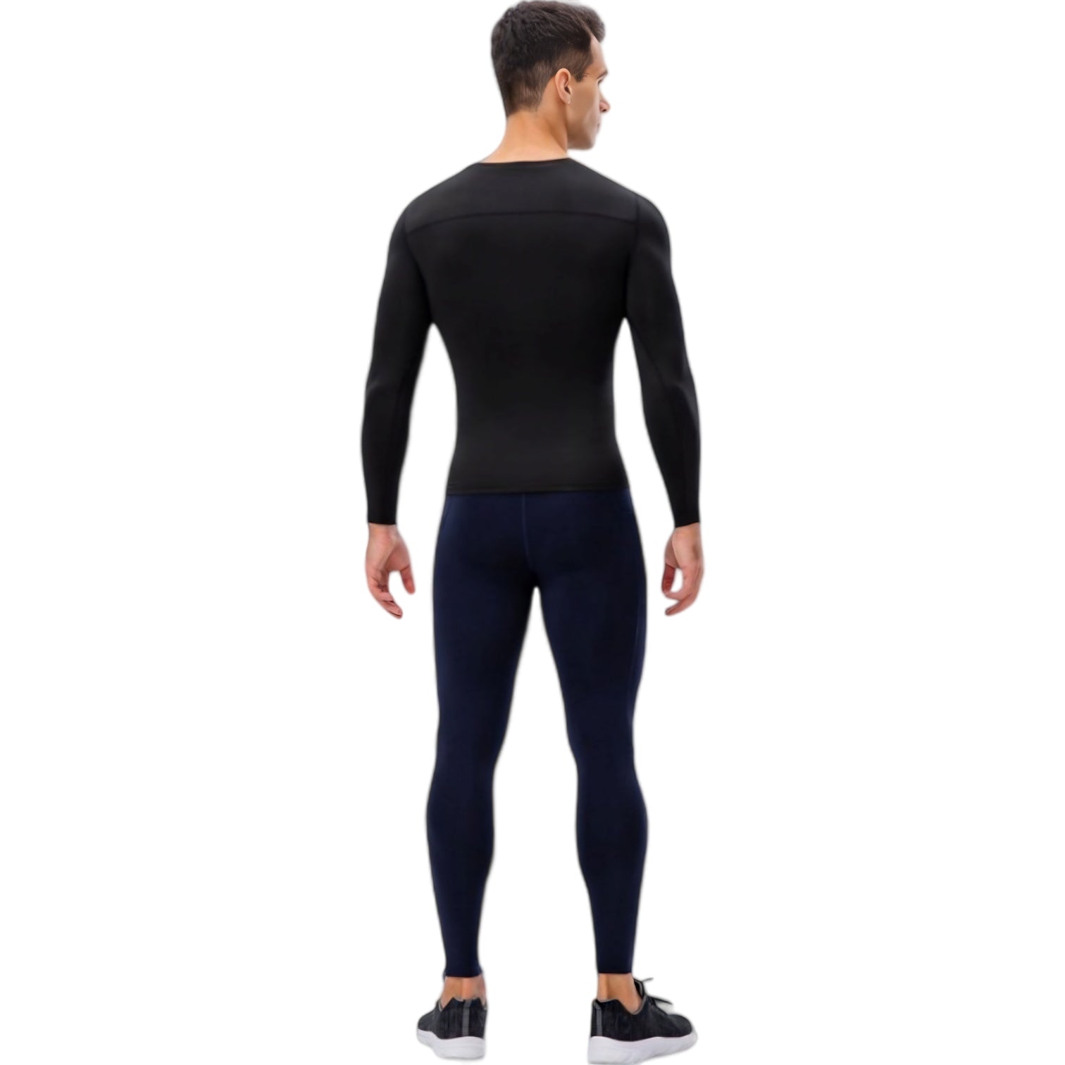 Anna-Kaci Active Men's Long Sleeve Compression Shirt with Crew Neck and Moisture-Wicking Stretch Fabric