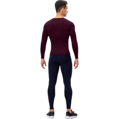 Anna-Kaci Active Men's Long Sleeve Compression Shirt with Crew Neck and Moisture-Wicking Stretch Fabric