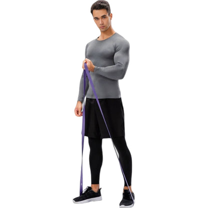 Anna-Kaci Active Men's Long Sleeve Compression Shirt with Crew Neck and Moisture-Wicking Stretch Fabric