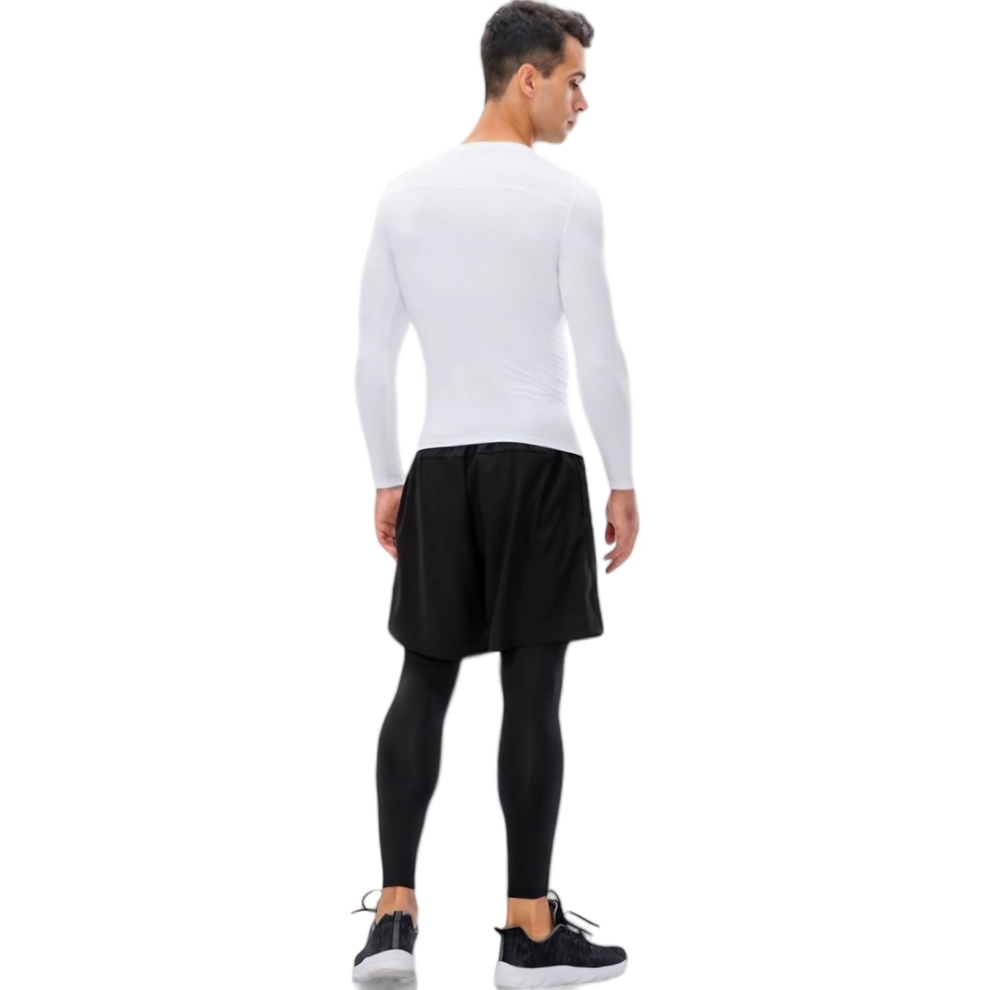 Anna-Kaci Active Men's Long Sleeve Compression Shirt with Crew Neck and Moisture-Wicking Stretch Fabric