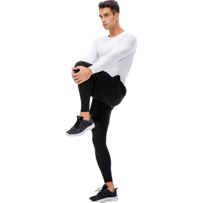 Anna-Kaci Active Men's Long Sleeve Compression Shirt with Crew Neck and Moisture-Wicking Stretch Fabric
