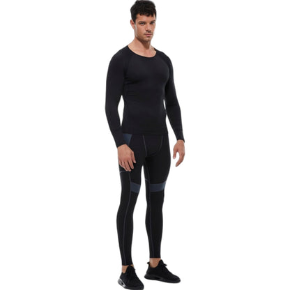 Anna-Kaci Active Men's Long Sleeve Athletic Compression Shirt with Crew Neckline and Stretch Fit Performance Fabric