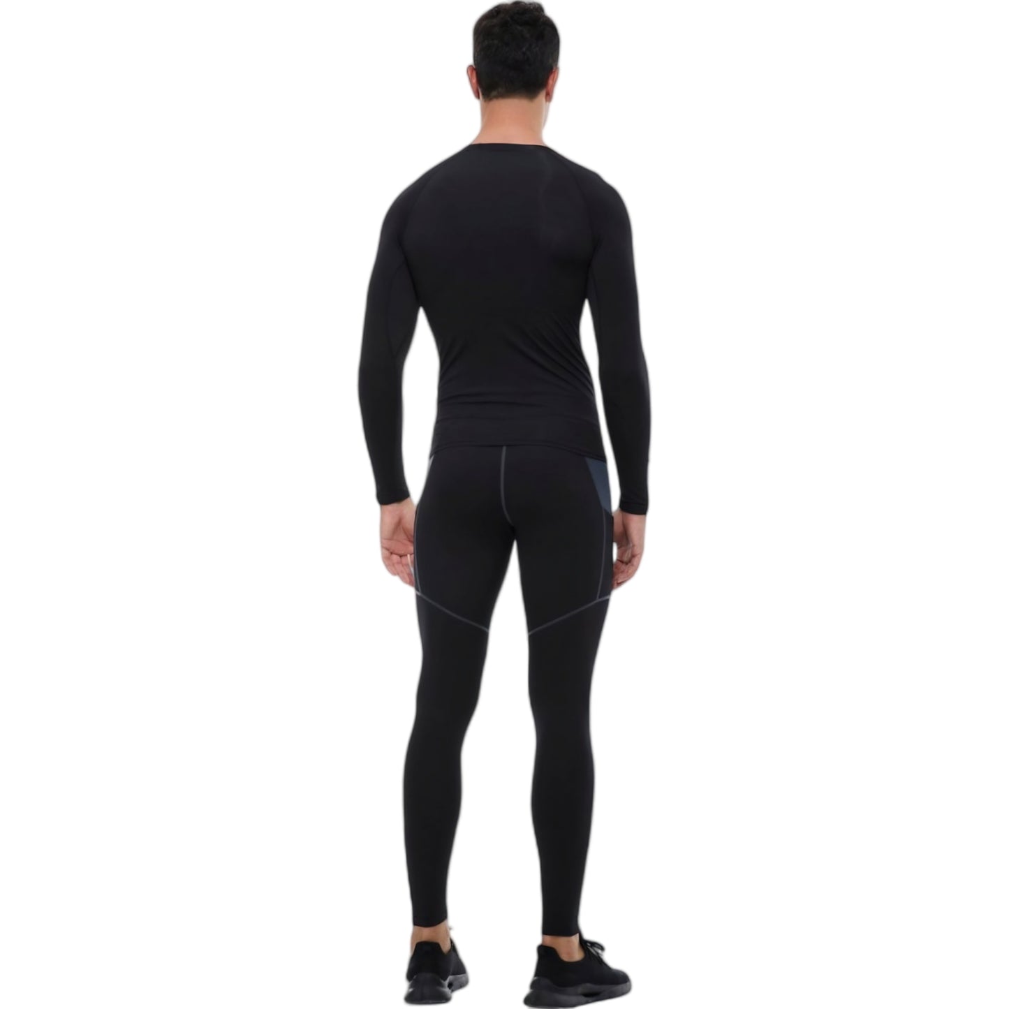 Anna-Kaci Active Men's Long Sleeve Athletic Compression Shirt with Crew Neckline and Stretch Fit Performance Fabric