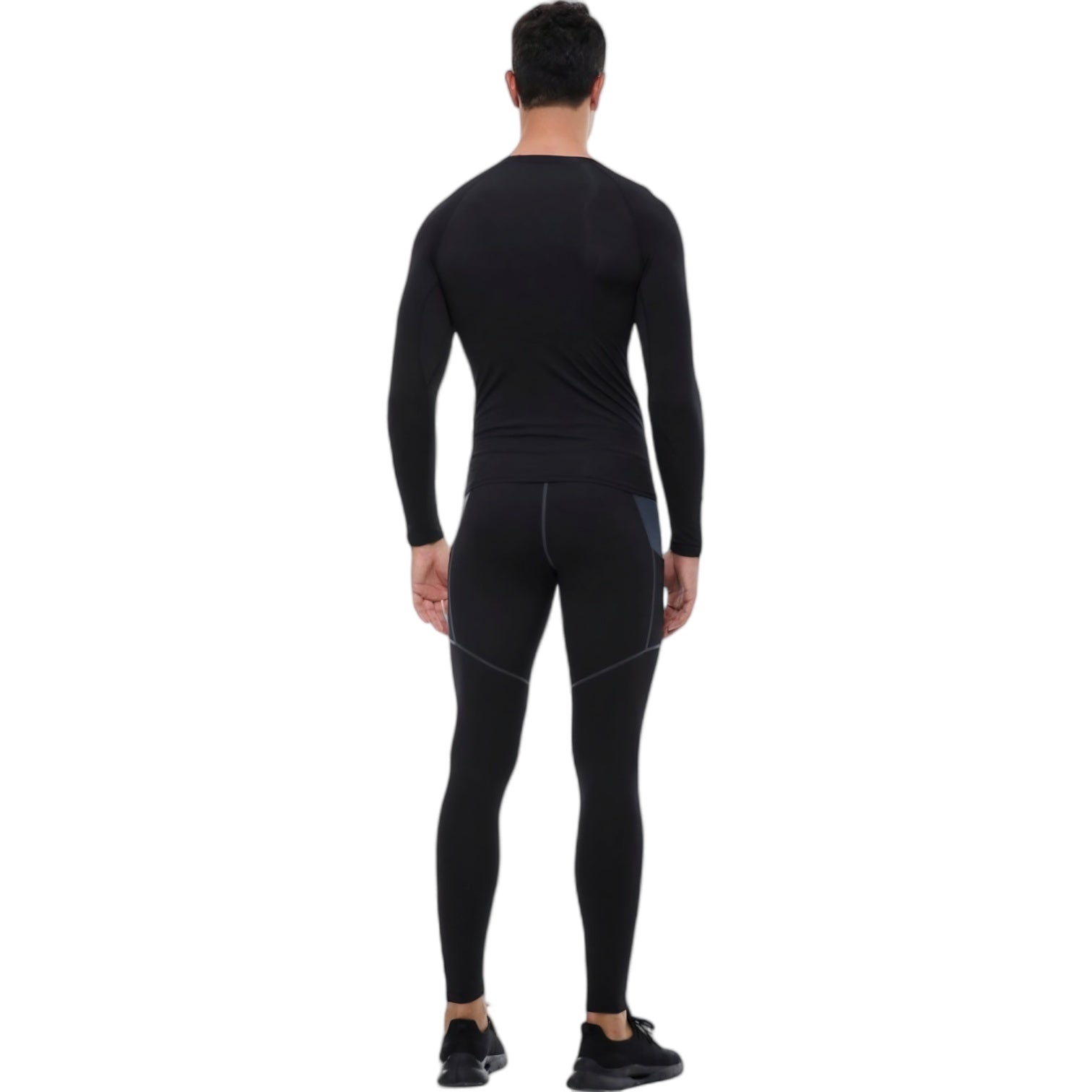 Anna-Kaci Active Men's Long Sleeve Athletic Compression Shirt with Crew Neckline and Stretch Fit Performance Fabric