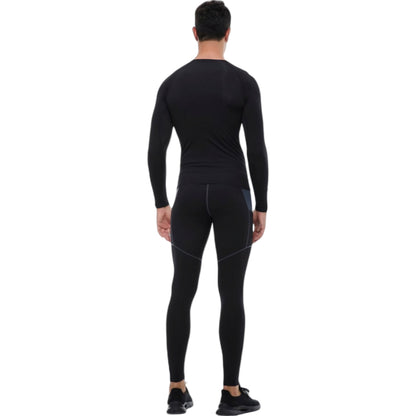 Anna-Kaci Active Men's Long Sleeve Athletic Compression Shirt with Crew Neckline and Stretch Fit Performance Fabric
