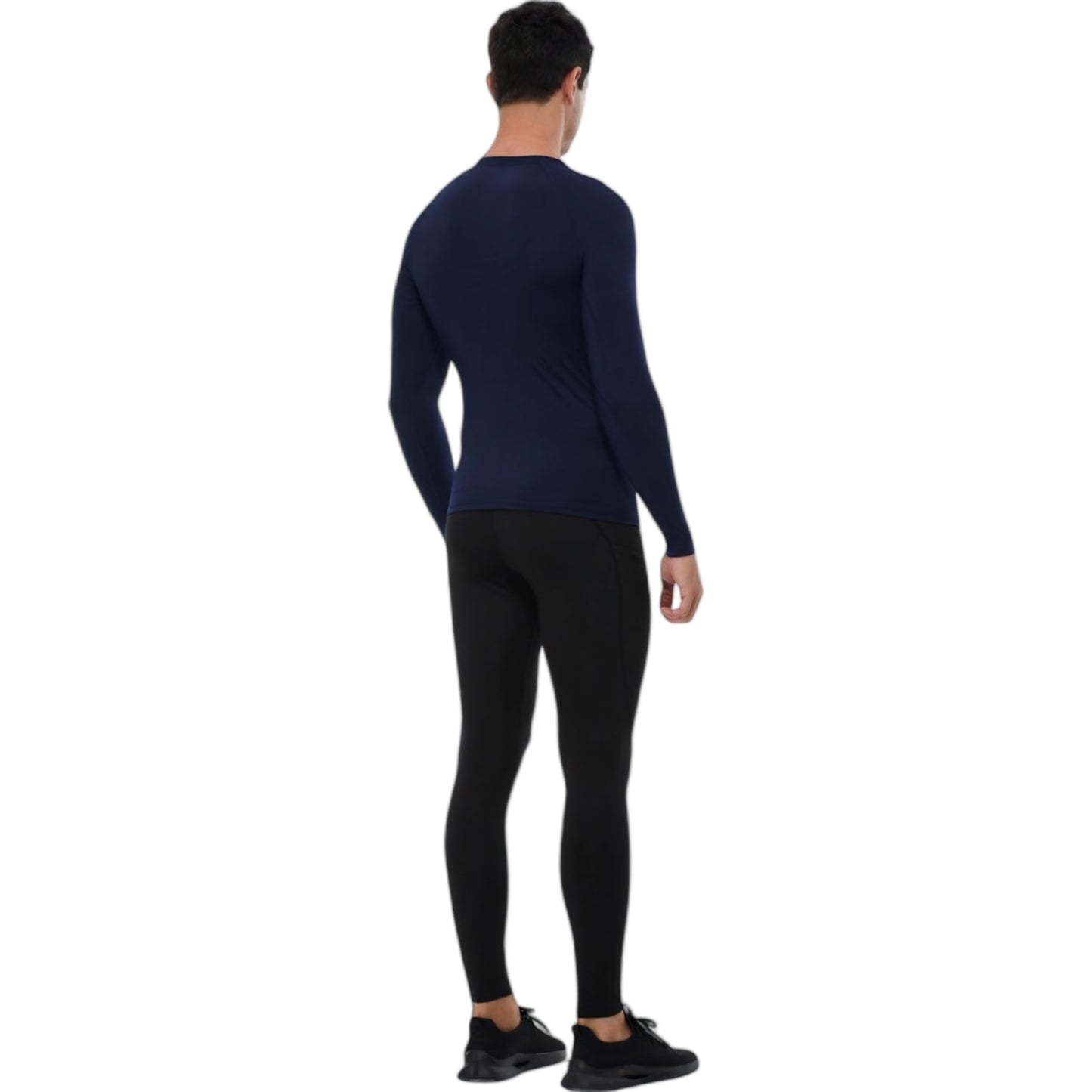 Anna-Kaci Active Men's Long Sleeve Athletic Compression Shirt with Crew Neckline and Stretch Fit Performance Fabric