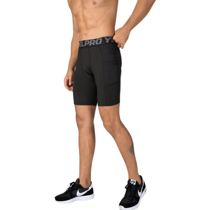 Anna-Kaci Active Men's Compression Fit Performance Shorts with Wide Waistband and Moisture-Wicking Stretch Fabric