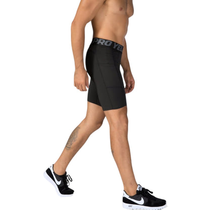 Anna-Kaci Active Men's Compression Fit Performance Shorts with Wide Waistband and Moisture-Wicking Stretch Fabric