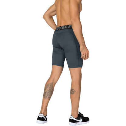 Anna-Kaci Active Men's Compression Fit Performance Shorts with Wide Waistband and Moisture-Wicking Stretch Fabric
