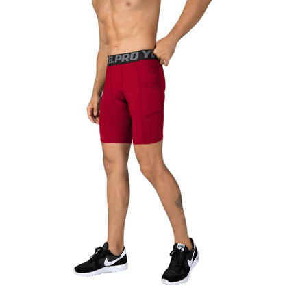 Anna-Kaci Active Men's Compression Fit Performance Shorts with Wide Waistband and Moisture-Wicking Stretch Fabric