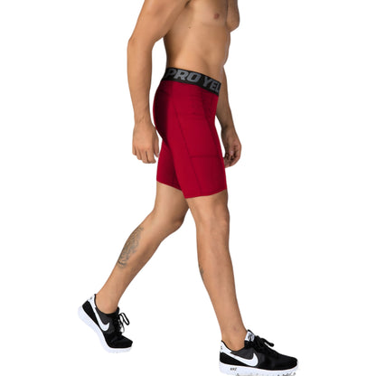 Anna-Kaci Active Men's Compression Fit Performance Shorts with Wide Waistband and Moisture-Wicking Stretch Fabric