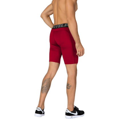 Anna-Kaci Active Men's Compression Fit Performance Shorts with Wide Waistband and Moisture-Wicking Stretch Fabric