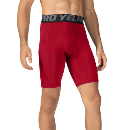 Anna-Kaci Active Men's Compression Fit Performance Shorts with Wide Waistband and Moisture-Wicking Stretch Fabric