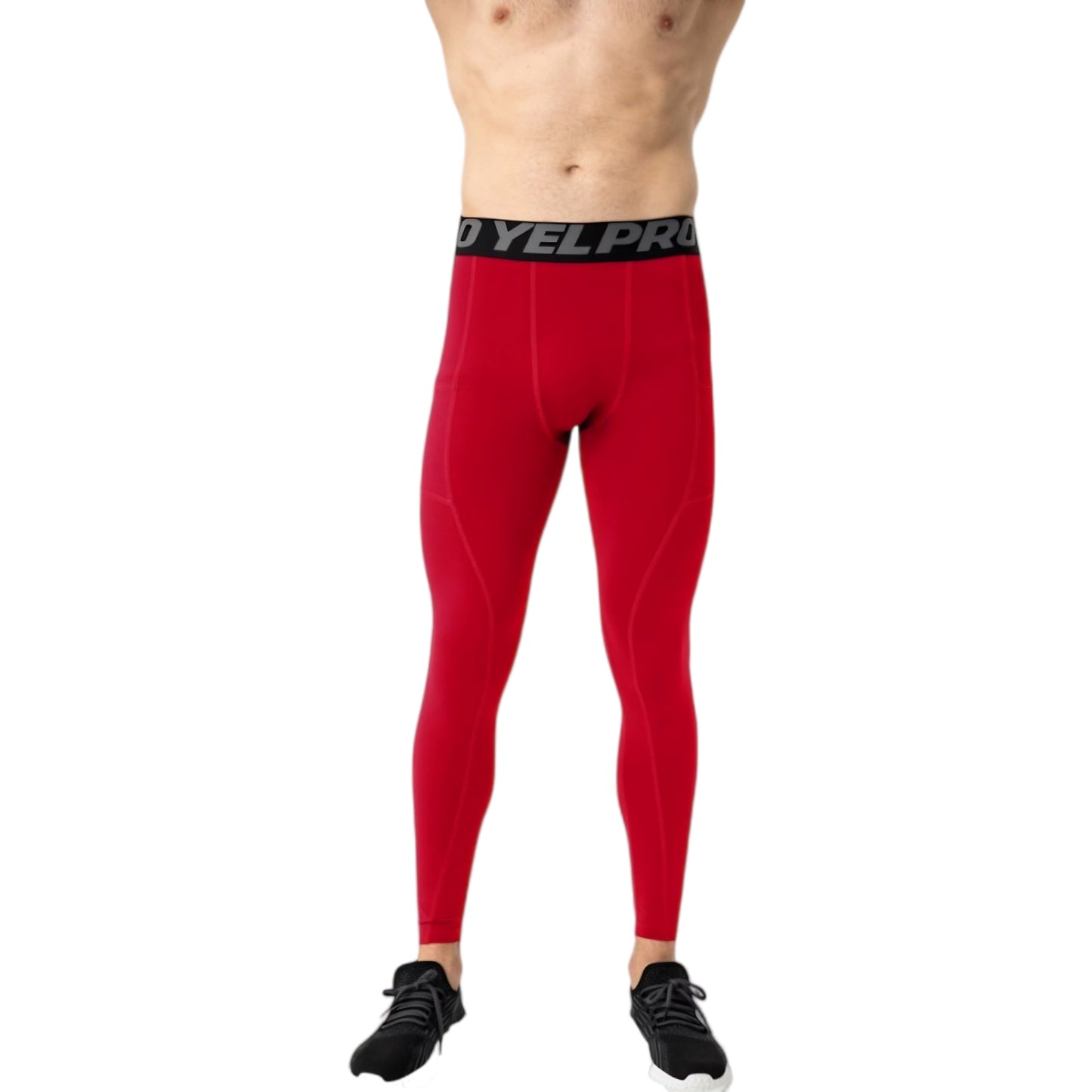 Anna-Kaci Active Men's Full Length Compression Leggings with Wide Waistband and Moisture-Wicking Stretch Fabric