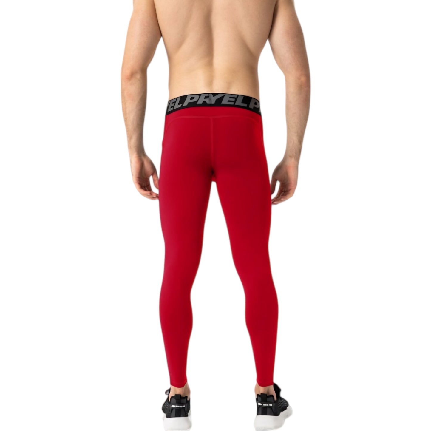 Anna-Kaci Active Men's Full Length Compression Leggings with Wide Waistband and Moisture-Wicking Stretch Fabric