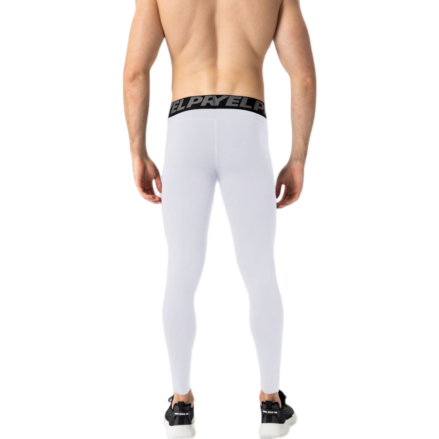 Anna-Kaci Active Men's Full Length Compression Leggings with Wide Waistband and Moisture-Wicking Stretch Fabric