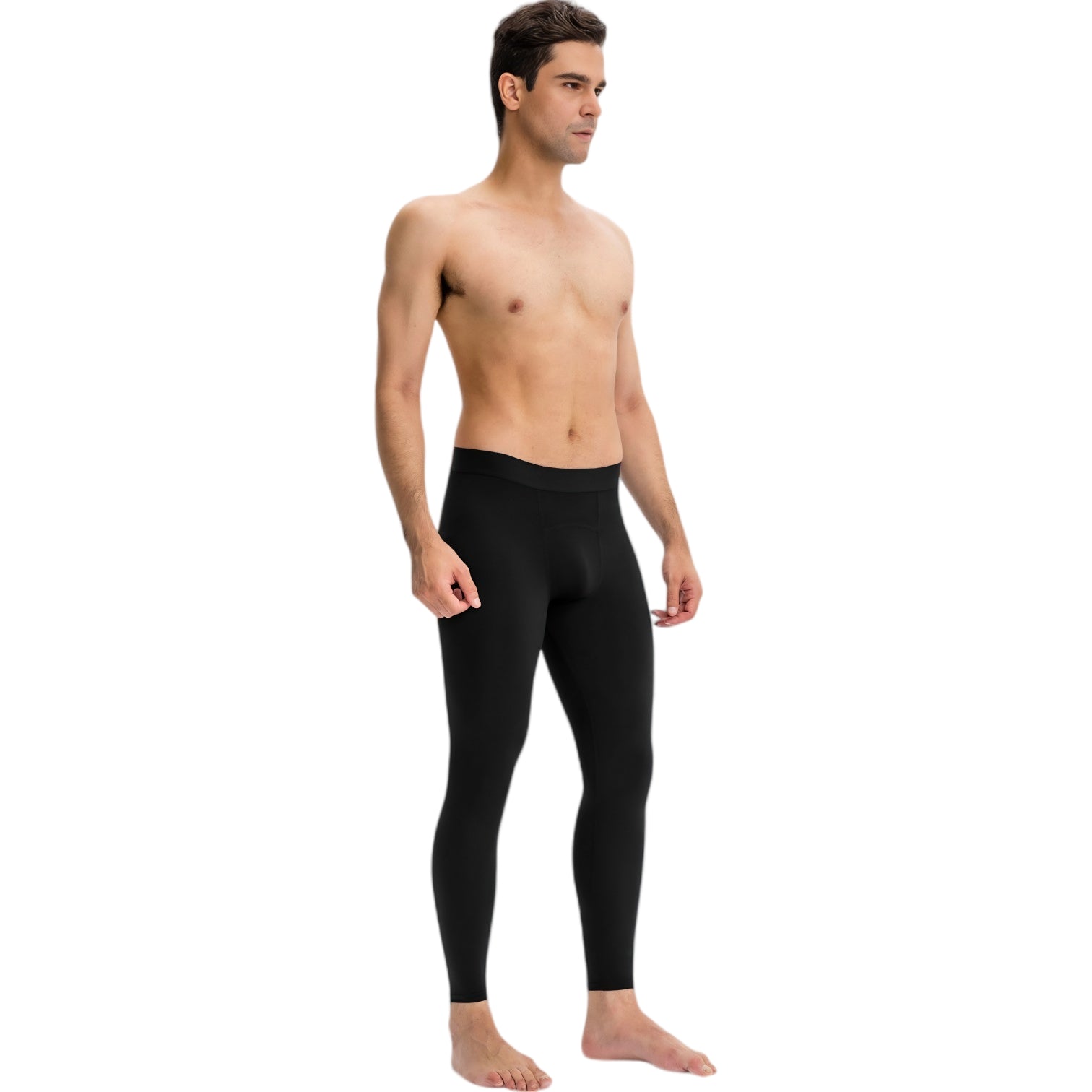 Anna-Kaci Active Men's Full Length Seamless Compression Leggings with Smooth Wide Waistband and Second-Skin Fit