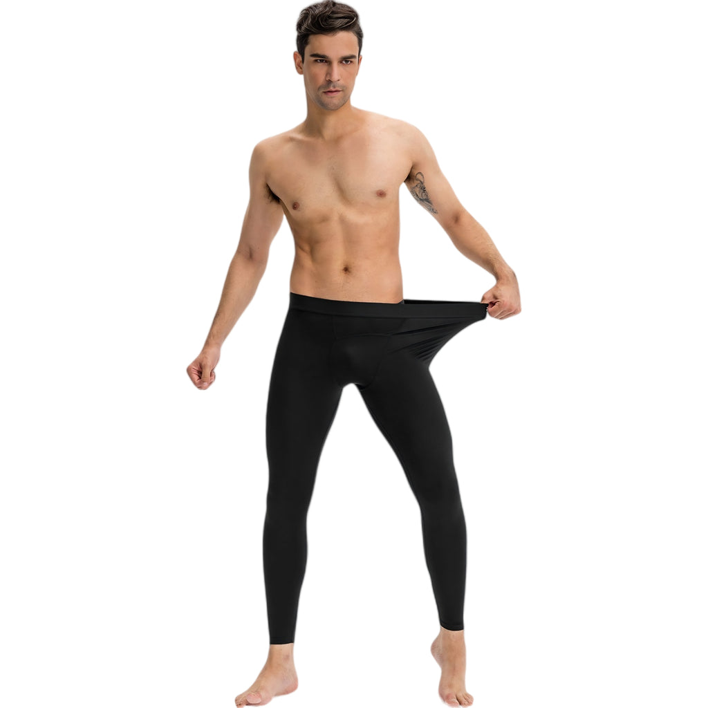 Anna-Kaci Active Men's Full Length Seamless Compression Leggings with Smooth Wide Waistband and Second-Skin Fit