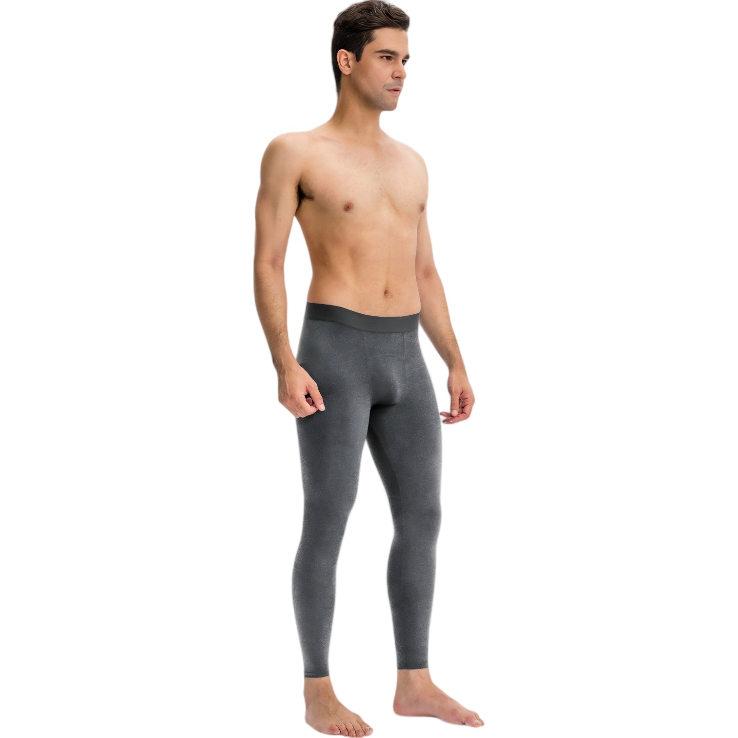 Anna-Kaci Active Men's Full Length Seamless Compression Leggings with Smooth Wide Waistband and Second-Skin Fit