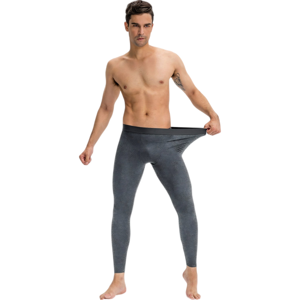 Anna-Kaci Active Men's Full Length Seamless Compression Leggings with Smooth Wide Waistband and Second-Skin Fit