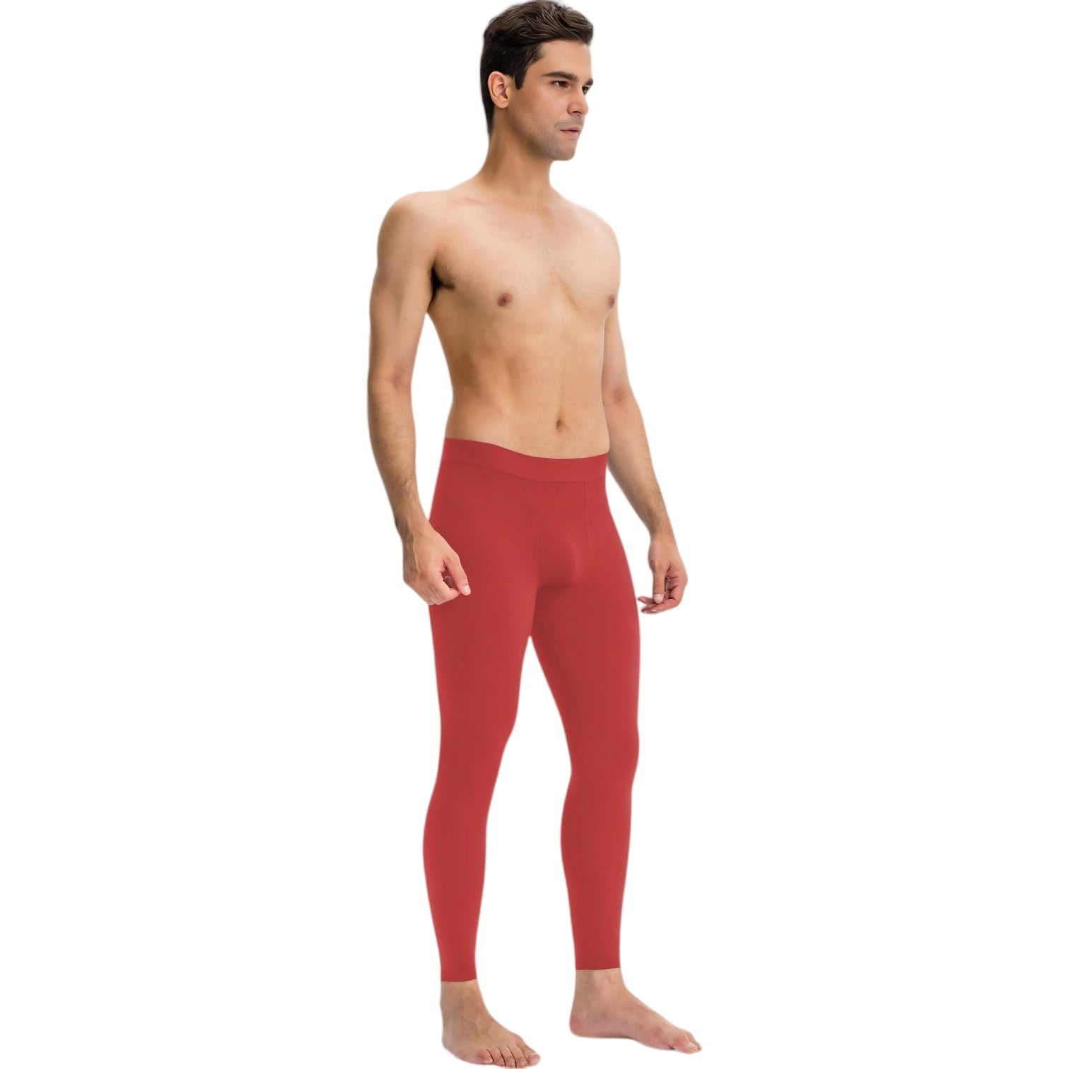 Anna-Kaci Active Men's Full Length Seamless Compression Leggings with Smooth Wide Waistband and Second-Skin Fit