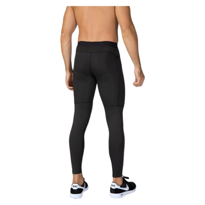 Anna-Kaci Active Men's Full Length Active Compression Leggings with Supportive Panel Stitching and Wide Waistband