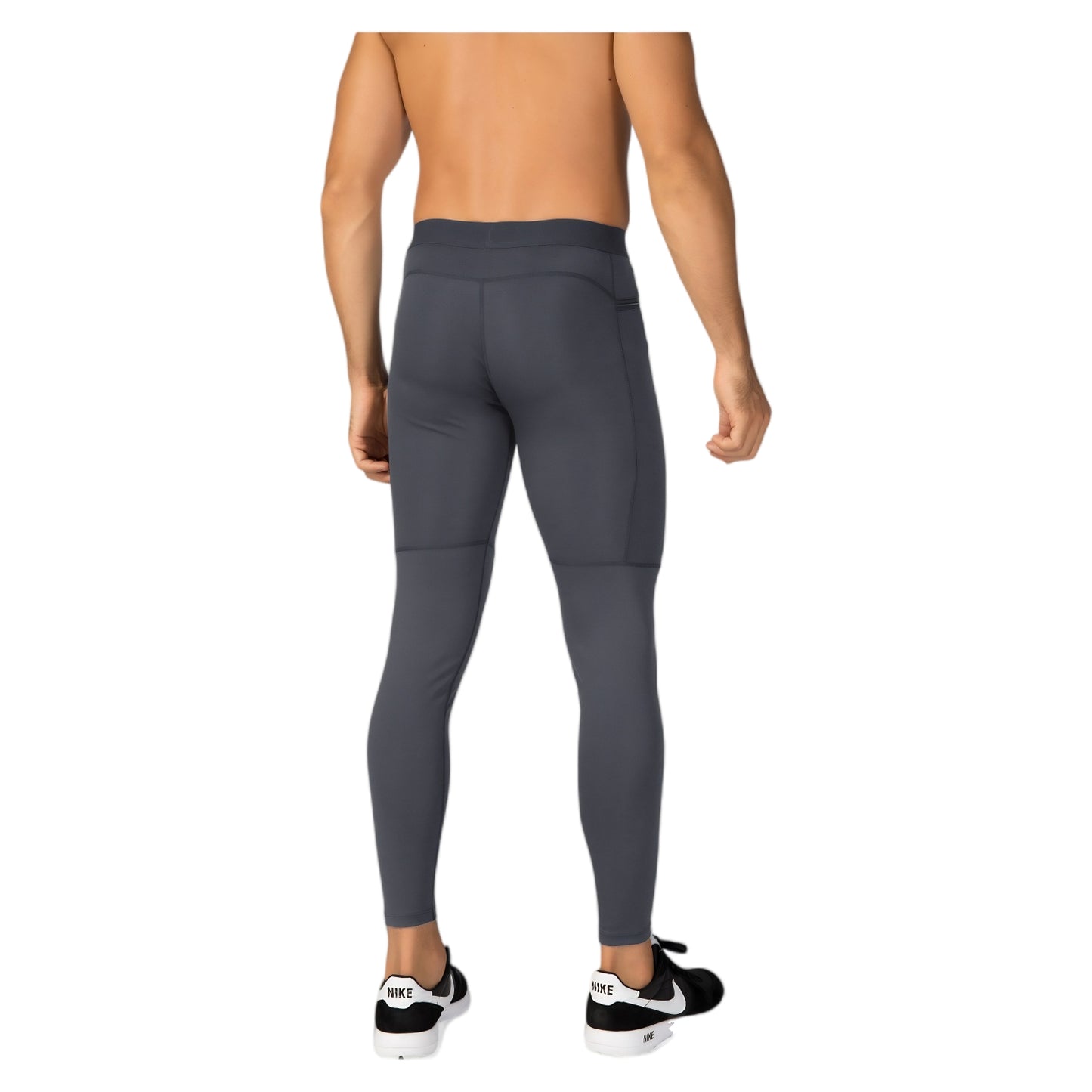 Anna-Kaci Active Men's Full Length Active Compression Leggings with Supportive Panel Stitching and Wide Waistband