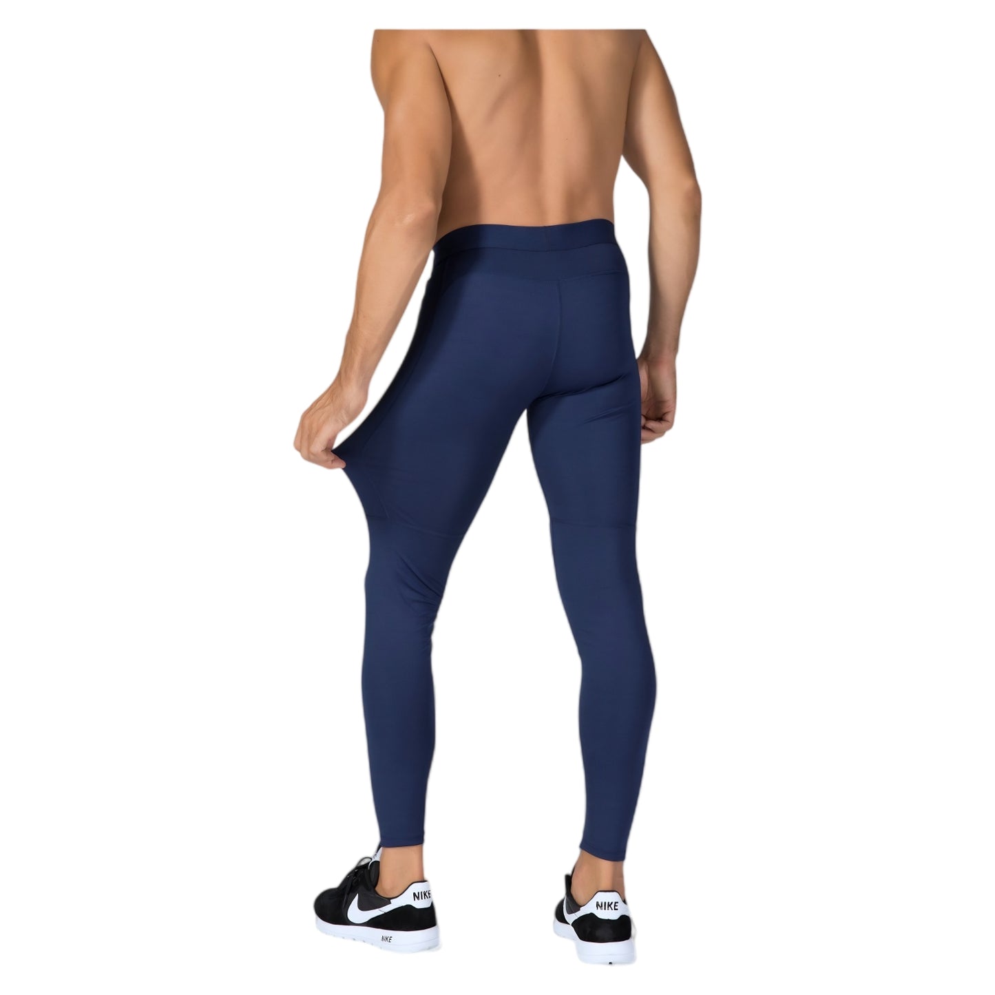 Anna-Kaci Active Men's Full Length Active Compression Leggings with Supportive Panel Stitching and Wide Waistband